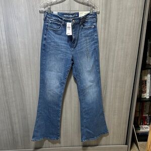 American Eagle Outfitters Women's Flare Blue Jeans